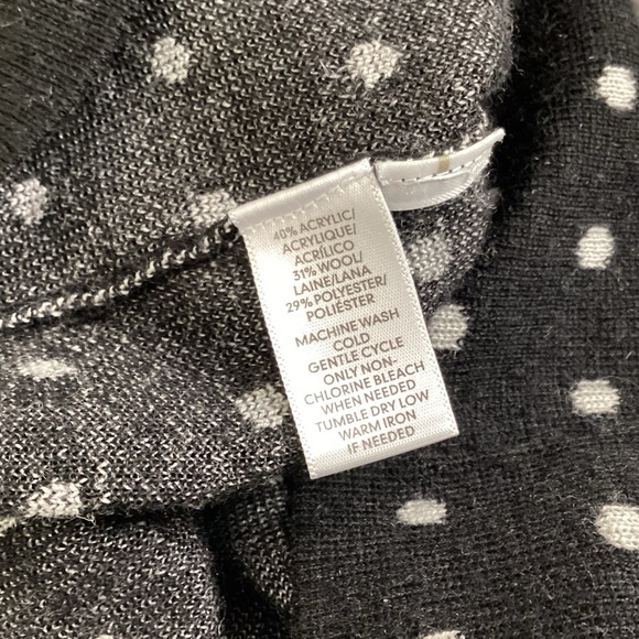 Ann Taylor Loft Wool Blend Polka Dot Sweater XL - Picture 8 of 9